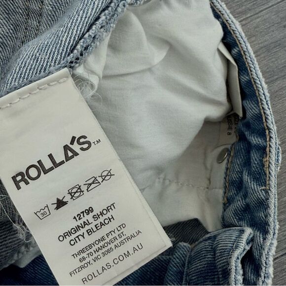 ROLLA’S Original Short City Bleach Light 26 Wash High Rise Cut Off Jean Shorts - Picture 10 of 16